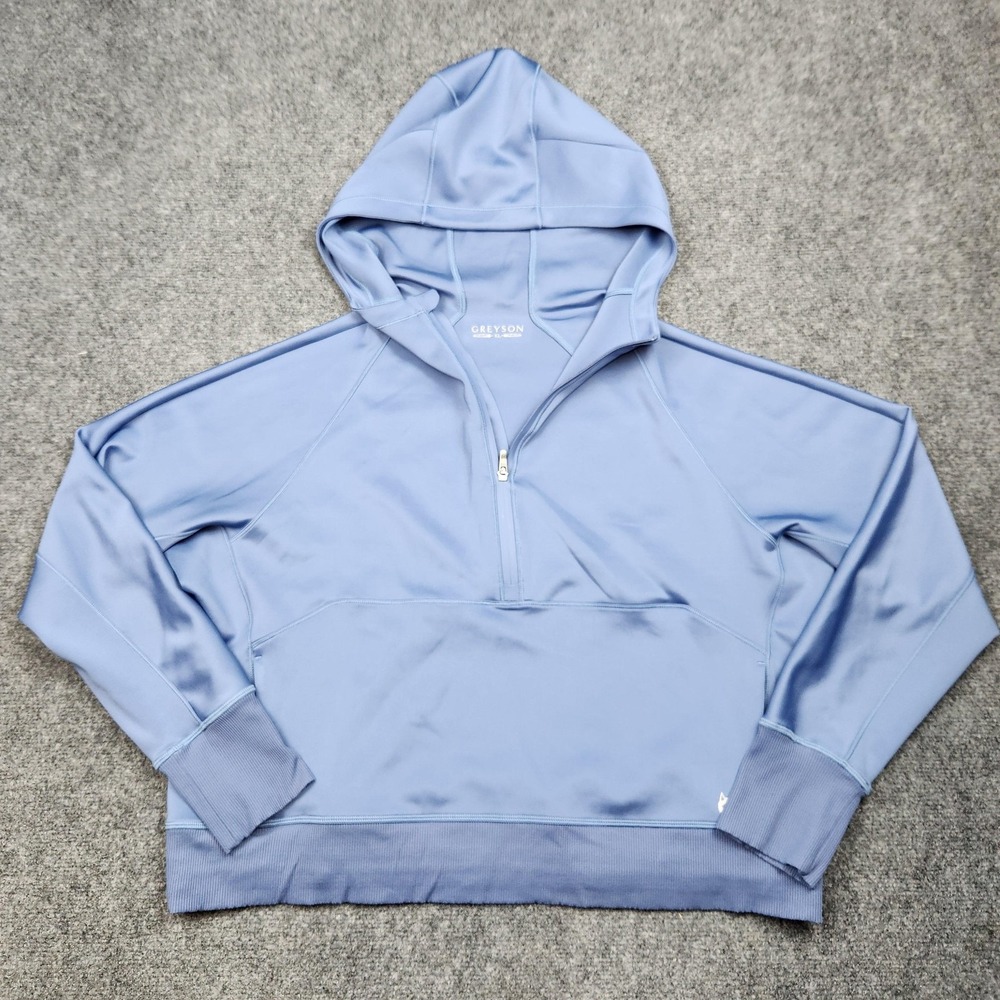 Greyson Light Blue Half-Zip Hoodie